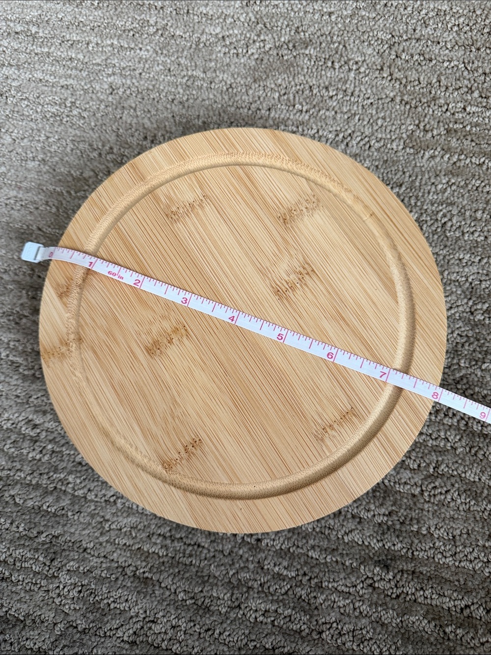 BRAND NEW - charcuterie wood board with hidden tools (8” diameter) - Picture 6 of 6